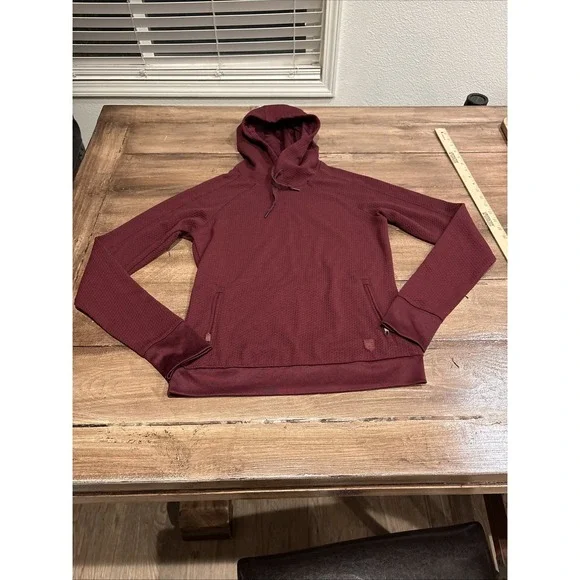 Rank 45 Hoodie Womens Xs BurgundyPockets Hooded Pullover Sweatshirt - Picture 1 of 9